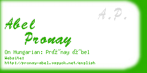 abel pronay business card